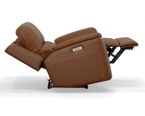 Henry Power Reclining Sofa with Power Headrests and Lumbar Brown